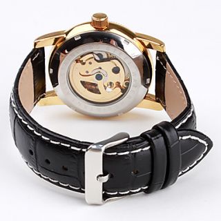 USD $ 19.99   Mens Elegant PU Leather Mechanical Analog Wrist Watch