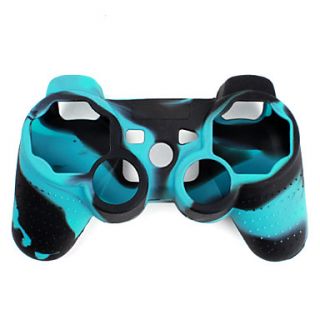 Protective Dual Color Silicone Case for PS3 Controller (Blue and Black