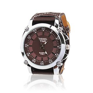 EUR € 5.51   Mode Quartz Armbåndsur Med Coffee PU Rem, Gratis Fragt