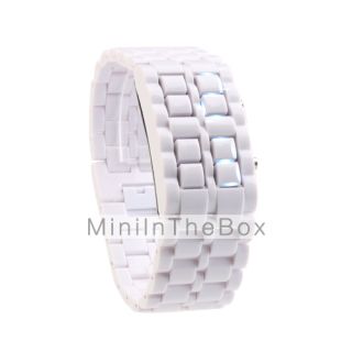 USD $ 6.93   Unisex Faceless Style Blue LED Wrist Watch (White),