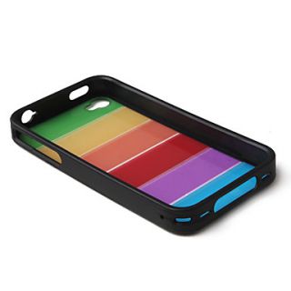 USD $ 5.79   Protective Rainbow Hard Case for iPhone 4G (Black Frame
