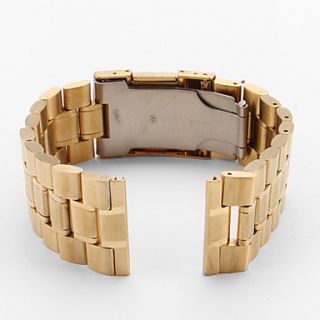 USD $ 11.49   Unisex Stainless Steel Watch Band 22MM (Gold),