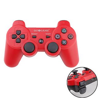 Manette Bicolore Sans Fil GoiGAME DualShock 3 pour PS3   Rouge + Noir