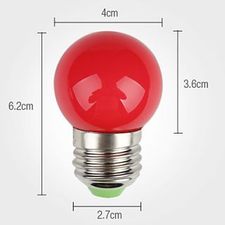 USD $ 4.19   E27 1W 90LM Red Light LED Ball Bulb (220V),