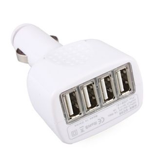 USD $ 6.79   4 Port DC AC Car Power Inverter (White),