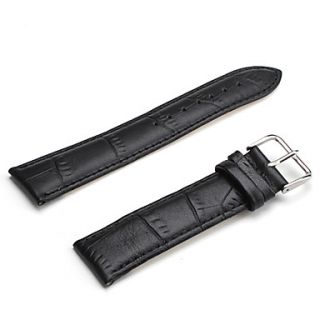 USD $ 3.59   Unisex Genuine Leather Watch Strap 22MM(Black),