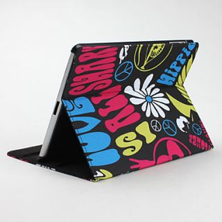 Fashion Pattern PU Leather Case with Stand for the New iPad (Assorted