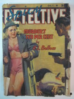 Spicy Detective October 1941 Pulp Magazine Murders Ten per Cent by R