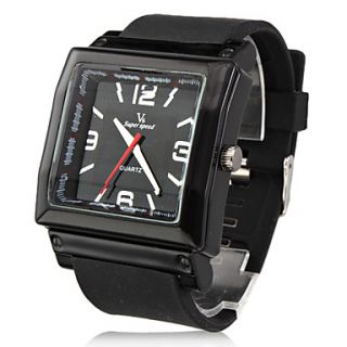 USD $ 7.29   Mens New Stylish Black Silicone Sport Wrist Watch SW9