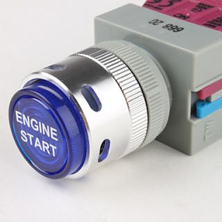 EUR € 14.71   Blue Indicator Light Engine Push Start Button Set voor