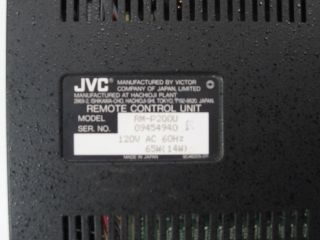 JVC RM P200 Camera Remote Control Unit Model RM P200U