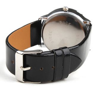 USD $ 4.99   Fashionable Quartz Wrist Watch with Black PU Band,