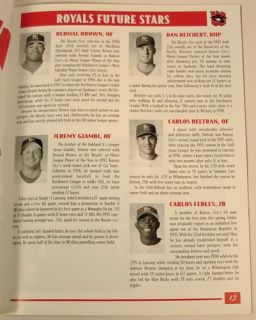 Wichita Wranglers Kansas City Royals 1998 Program Carlos Beltran