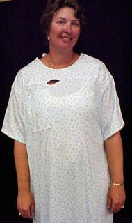 Karen Neuburger Patient Gown Hospital Snaps Unisex New