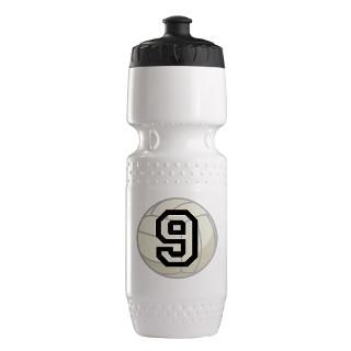 Volleyball Player Number 9 Trek Water Bottle
