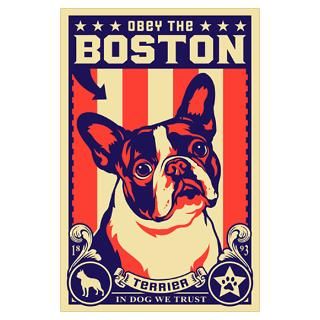 Wall Art  Posters  BOSTON Terrier USA Propaganda