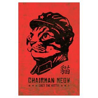 Wall Art  Posters  Chairman MEOW   Large Cat