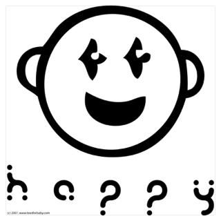 Wall Art  Posters  Happy Stick Figure Face Poster