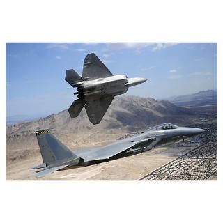 Wall Art  Posters  An F 22 Raptor aircraft peels