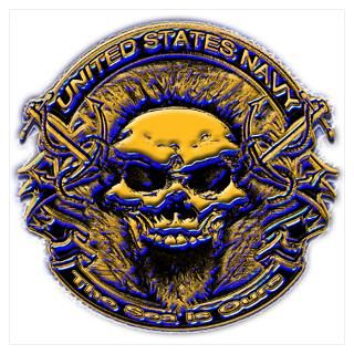 USN Navy Blue and Gold Skull for $23.00
