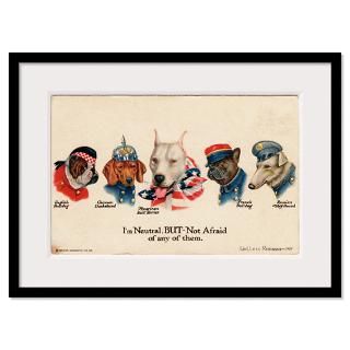 Patriotic Dogs WW1 Pit Bull Terrier Framed Print
