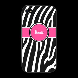 Animal Gifts  Animal iPhone Cases  Pink Zebra Print Personalized