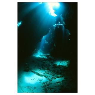 Wall Art  Posters  Underwater cave Poster