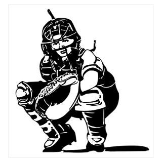 Softball Catcher Wall Decals  Softball Catcher Wall Stickers