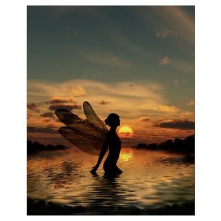 Wall Art  Posters  Fairy at Sunset Poster