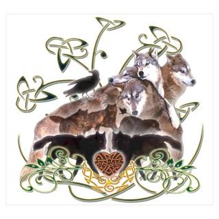 Wall Art  Posters  Celtic Wolf Family Tree Poster