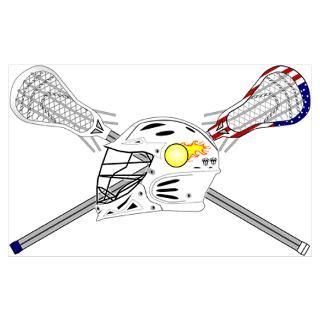 Wall Art  Posters  Lacrosse Helmet Poster