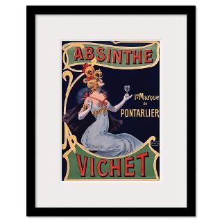Absinthe Vichet, Vintage Poster, by Nover Framed Print
