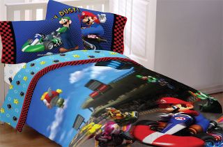 New Mario Kart Luigi Nintendo Twin Comforter Sheets Set