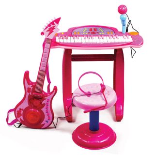 Karaoke Keyboard Piano Electric Guitar Microphone Toys