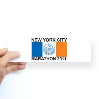 2011 New York City Marathon Bumper Sticker by stickdeez3