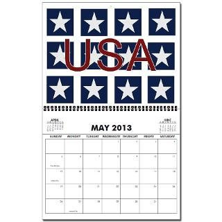 Patriotic USA Prints 2009 2013 Wall Calendar by peacockcards
