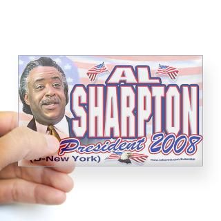 Al Sharpton flag 2008 Rectangle Decal for $4.25