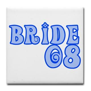 Bride 2008 in Blue Letters Tile Coaster  Bride 2008 Bride to Be in
