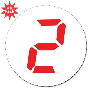two alarm clock number 3 Lapel Sticker (48 pk)
