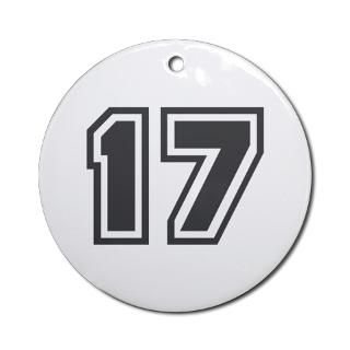 17 Gifts  17 Home Decor  Number 17 Ornament (Round)