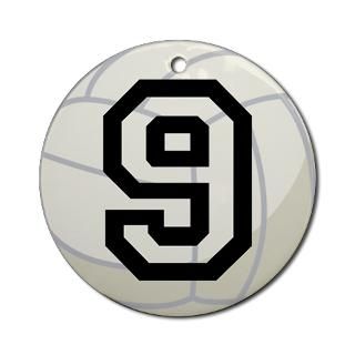 Volleyball Player Number 9 Ornament (Round) for $12.50