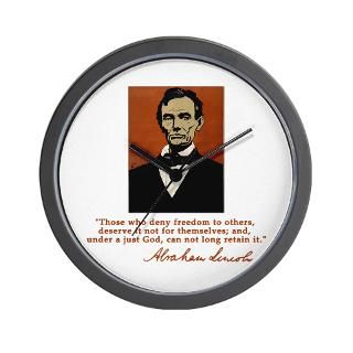 Abe Lincoln FREEDOM Quote Wall Clock for $18.00