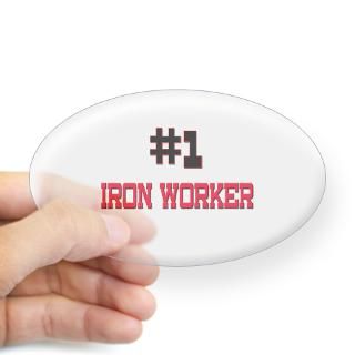 Number 1 IRON WORKER Oval Decal for $4.25