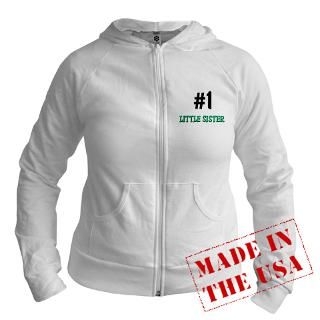 Number 1 LITTLE SISTER Fitted Hoodie by familytshirts