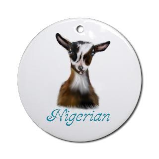 Nigerian Goat Nikki Ornament (Round)  Nigerian Dwarf Goat  CLICK