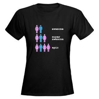 3Some T shirts  Epic Number Womens Dark T Shirt