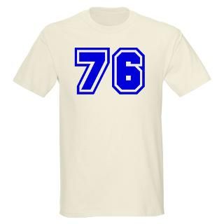 Varsity Uniform Number 76 (Blue) Ash Grey T Shirt T Shirt by