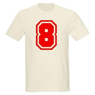 Varsity Uniform Number 8 (Red) Ash Grey T Shirt T Shirt by