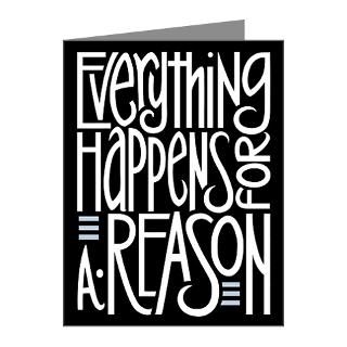 Everything Happens Black Note Cards (Pk of 10)