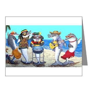 Gifts  Band Note Cards  Dolphin Beach Party Note Cards (Pk of 10